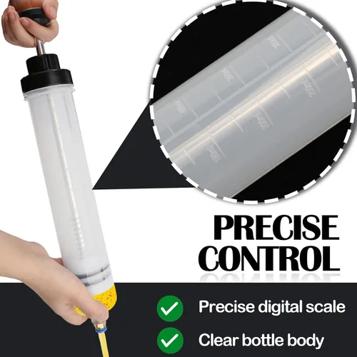 Vista 7 de Extractor de fluidos Jeringa de aceite multiusos con 500 CC, bomba de succión de aceite con manguera de goma larga, bomba de jeringa de fluido