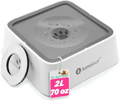 Vista 7 de LumoLeaf Cuenco de agua para perros de 1 galón sin derrames, de acero inoxidable, a prueba de salpicaduras, capacidad máxima, 4 litros, dispensador