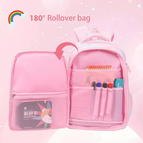 Vista 10 de Mochila Estética Kawaii Arcoíris