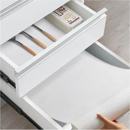 Vista 11 de Revestimiento de cajones y estantes para armarios de cocina, revestimiento de gabinetes no adhesivo, revestimiento de papel antideslizante, grueso