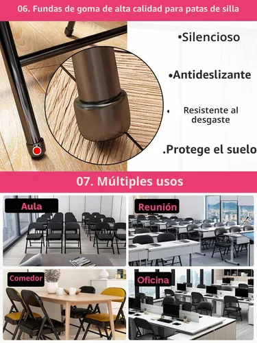 Vista 6 de 1 paquete de sillas plegables al por mayor con cojín acolchado, marco individual de metal de acero negro, silla plegable para interiores
