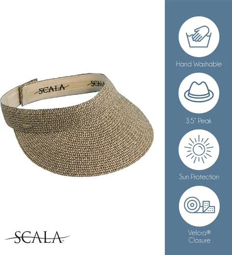 Vista 2 de Scala Visera de papel trenzado para mujer