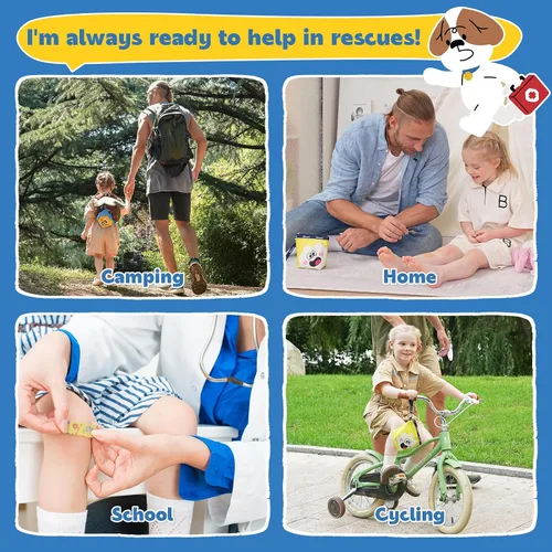 Vista 4 de StBernard Kit de Primeros Auxilios para Niños, Mini Kit Médico Portátil EDC con Lindos Vendajes, Triple Antibiótico para las Pequeñas Heridas