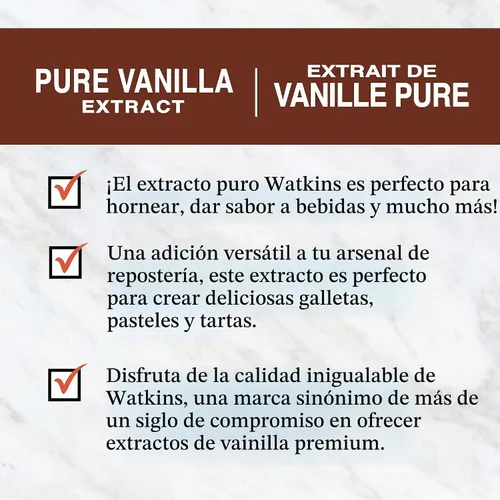 Vista 4 de Watkins Extracto de vainilla puro, 16 onzas