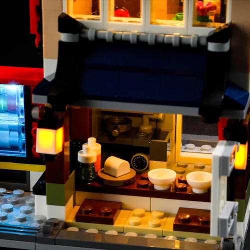 Vista 8 de BRIKSMAX Kit de iluminación LED para LEGO-31131 Downtown Noodle Shop - Compatible con Lego Creator 3 en 1 modelo de bloques de construcción - No