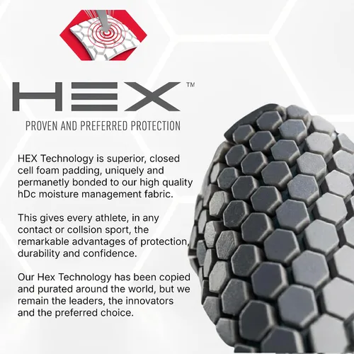 Vista 7 de McDavid HEX Chest Protector Shirt Heart Guard Sternum Compression Padded Shirt for Football, Lacrosse, Softball Rugby - Youth Negro