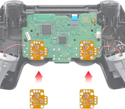Vista 6 de Controlador analógico stick Drift Fix Modfor para PS5, 10 piezas universal Gamepad Joystick Drift Repair Board, 3D Thumb Stick Drift Fix Mod