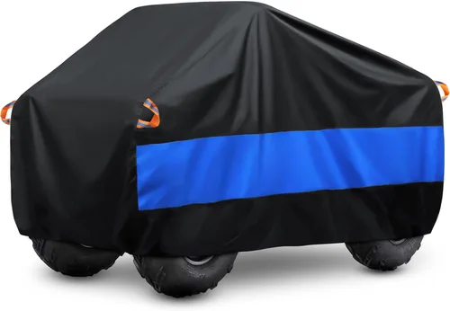 Vista 7 de MORNYRAY Cubierta para ATV Impermeable de Servicio Pesado Universal Cubierta para Quad Cubierta de Almacenamiento Exterior 4 Ruedas Protección UV