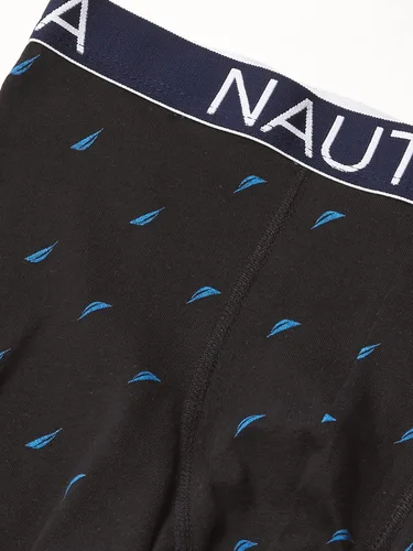 Vista 2 de Nautica Calzoncillos tipo bóxer de algodón elástico para hombre, paquete de 4