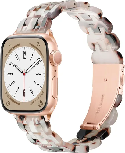 Vista 10 de Compatible con Apple Watch Band de 1.614 in, 1.575 in, 1.496 in o 1.929 in, 1.772 in, 1.732 in, 1.654 in, correa de repuesto de resina ligera