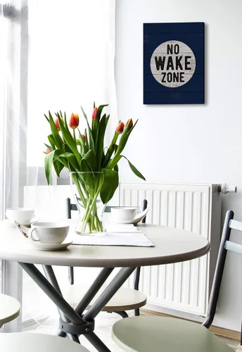 Vista 4 de No Wake Zone - Impresiones artísticas de pared para decoración de lienzo con temática de lago, impresiones artísticas de pared, baño, dormitorio