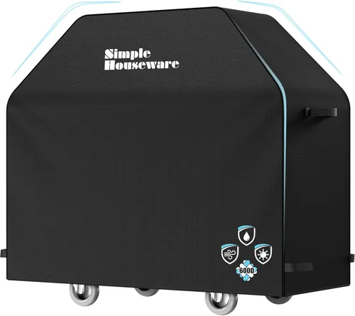 Vista 13 de Simple Houseware Cubierta para Parrilla de Gas BBQ de Servicio Pesado de 32 pulgadas, Poliéster 600D Impermeable, Resistente a la Intemperie