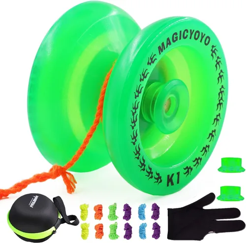Vista 7 de MAGICYOYO K1 Yoyo Yoyo profesional sensible para niños, adolescentes y adultos, trucos de giro de dedos, yoyos para principiantes a avanzados