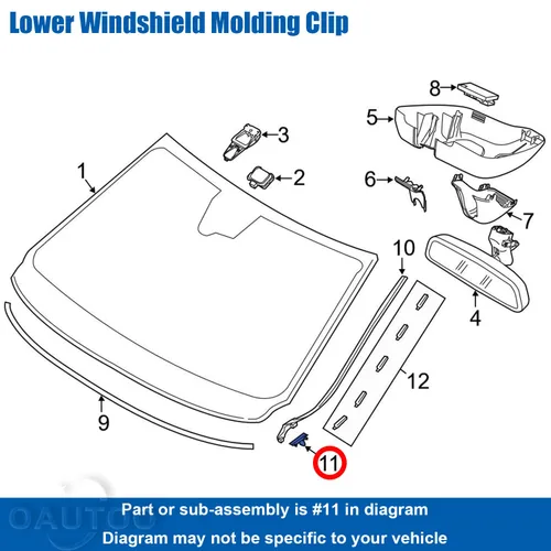 Vista 3 de 10 unids inferior parabrisas moldeado clip 31304111 para Volvo S60 V60 2011-2018