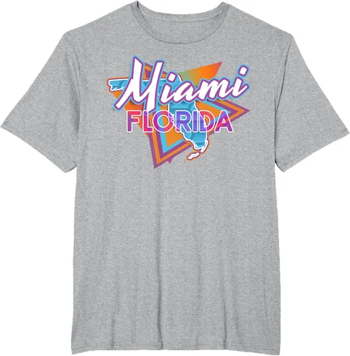 Vista 42 de Camiseta retro vintage de Miami Florida, Negro, S