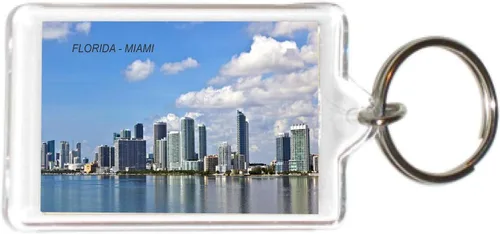 Vista 10 de Florida USA United States Acrílico Llaveros Llaveros Titulares - 6 3-Multi