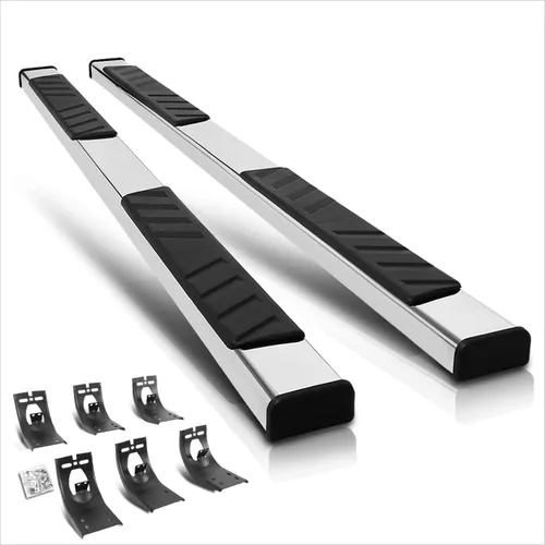 Vista 6 de PM PERFORMOTOR Estribos Nerf Bar de acero inoxidable de 5 pulgadas de ancho compatibles con cabina 09-10 Ram 1500 Quad (extendida), PM-RNB-8225-SS
