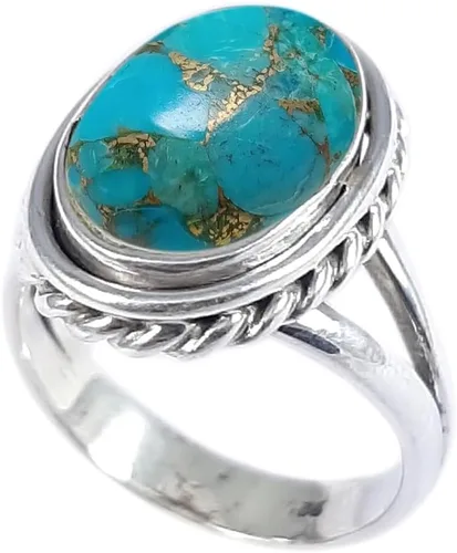 Vista 12 de Anillo fino de plata esterlina 925 para mujer, hecho a mano, joyería de piedras preciosas, anillo de moda (1379)