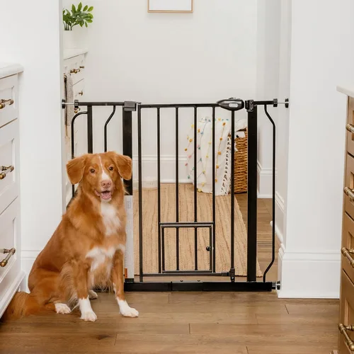 Vista 12 de Carlson - Puerta extra alta para mascotas con puerta pequeña para mascotas, para aberturas de 29 a 39 pulgadas de ancho, incluye kit de extensión