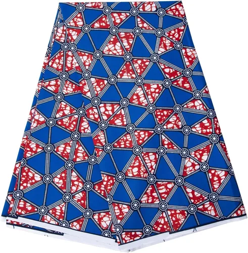 Vista 11 de BintaRealWax Tela africana de 6 yardas de tela tribal con estampado de cera vintage Ankara para coser vestido de fiesta