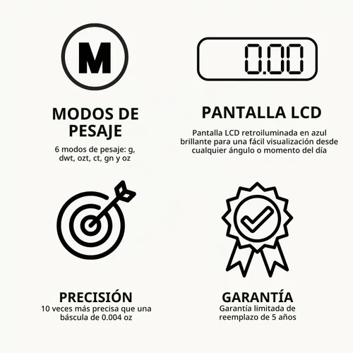 Vista 3 de GemOro Platinum XP500 - Báscula de bolsillo Jewelers, báscula portátil de encimera con precisión duradera, herramienta digital precisa con lectura