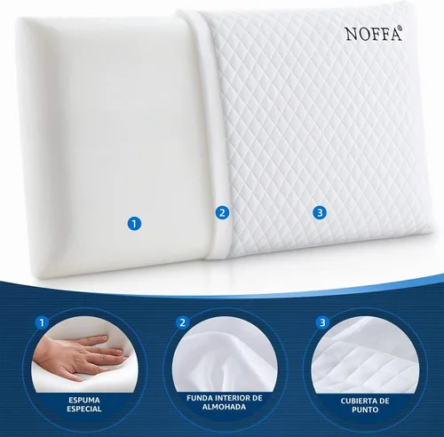 Vista 3 de Almohada ortopédica hinchable para el cuello para dormir, almohada