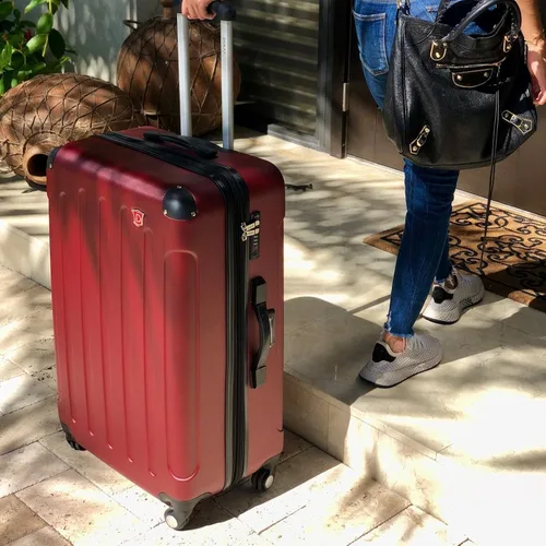 Vista 7 de DUKAP Intely - Maleta rígida con puerto USB integrado y báscula de peso digital, maleta de viaje con cerradura de combinación TSA y mango ergonómico