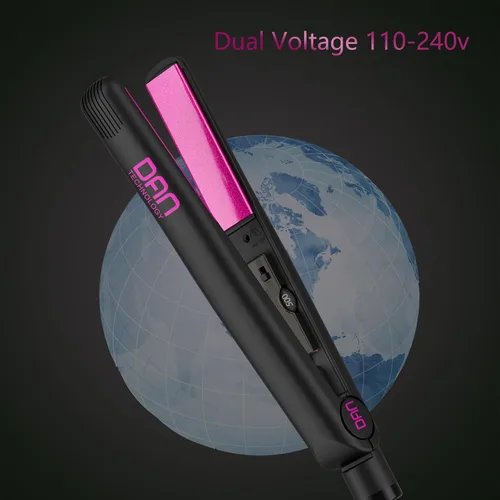 Vista 6 de DAN Technology Plancha plana de cerámica de 1 pulgada, plancha de pelo de temperatura ajustable de 500 grados, calentamiento rápido, doble voltaje