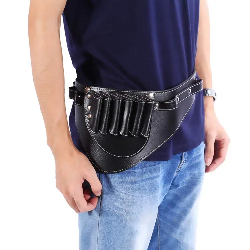 Vista 4 de Cinturón de fútbol de estilista, paquete de cintura, tijera, tijera, con cinturón, para peluquería, accesorios de baño, tijera, caso, herramientas