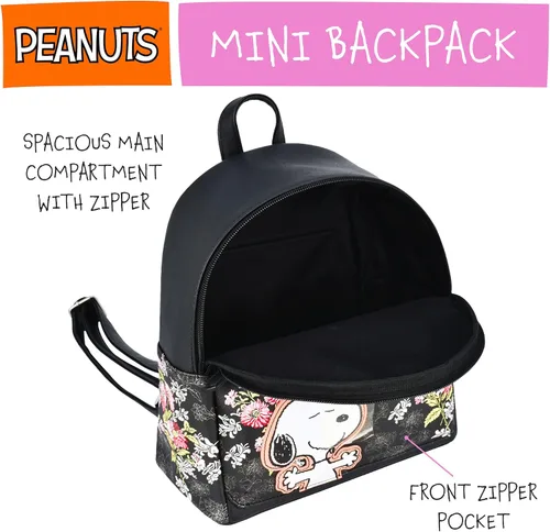 Vista 5 de Danielle Nicole DANI Peanuts Mini Mochila Pequeño Libro Negro