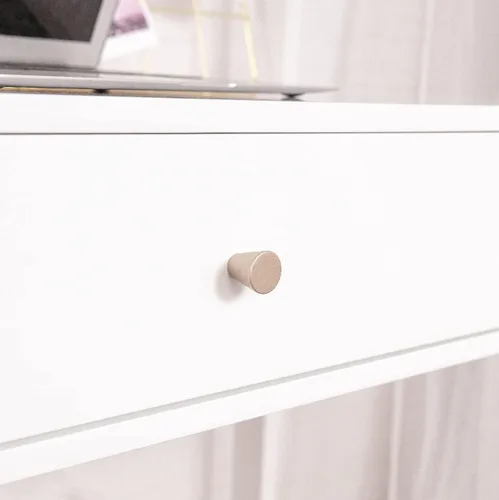 Vista 7 de Milliard Escritorio de escalera con almacenamiento, escritorio de pared independiente para computadora con cajón y estantes, color blanco
