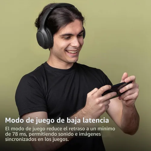 Vista 6 de TOZO HA1 70H Over Ear Wireless Headphones Bluetooth 5.4 Foldable Headset Negro