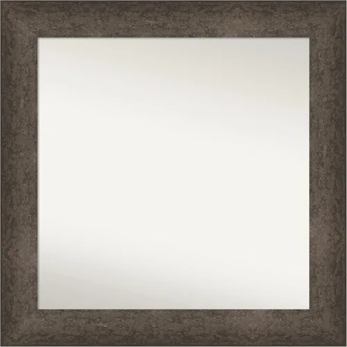Vista 978 de Amanti Art Espejo de pared personalizado no biselado (25 x 25 pulgadas), marco de bronce acentuado, varios tamaños personalizados, espejo de baño