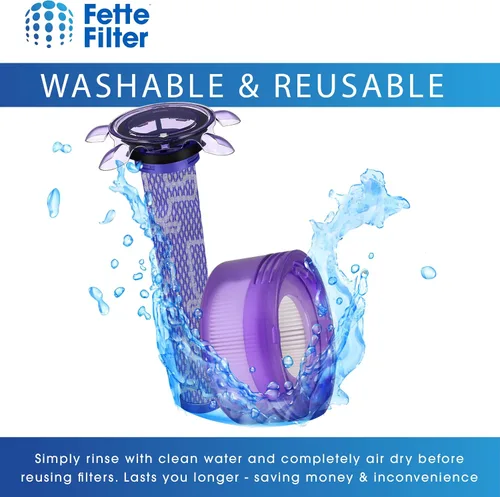 Vista 7 de Fette Filter - Kit de repuesto de filtro de vacío V8 actualizado compatible con Dyson V8 Nueva versión SV25/Dyson V8 Animal Extra 405901-01/Dyson V7