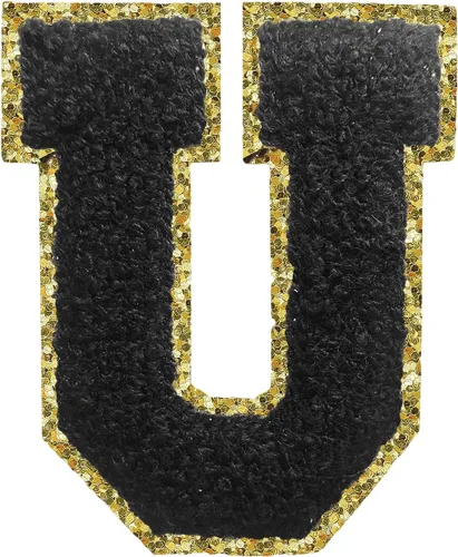 Vista 98 de 3Pcs Letter Patches Varsity Glitters Chenille,SPRT Iron on Blue Letter Patch,Alphabet Cloth Patch for Team Costume Decoration 3.1in Height S