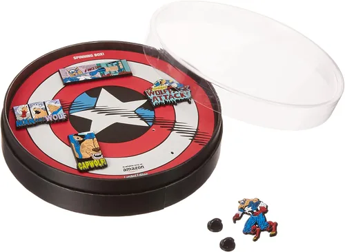 Vista 30 de Marvel Studios: The Falcon y The Winter Soldier - Juego de 5 pines de solapa con base de metal y esmalte con caja circular de 6.3 pulgadas