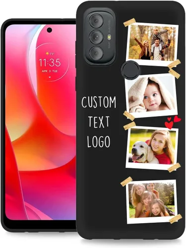 Vista 10 de Funda personalizada para Motorola Moto G Play 2023 con nombre de foto y texto – Funda suave y fina para Moto GPlay 2023 (negra) de 6.5 pulgadas