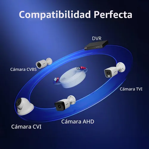 Vista 5 de ANNKE 30M/100ft BNC Cable for CCTV Analog Wired Security Camera, White