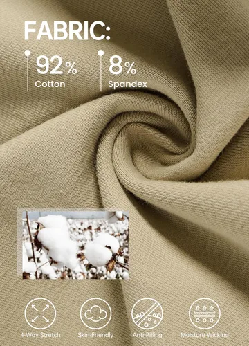 Vista 4 de Willit - Pantalones de ejercicio de algodón para hombre, con parte inferior abierta, ajuste holgado, atléticos, con bolsillos, para casa, yoga