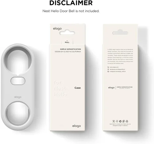 Vista 7 de elago Funda de silicona para Google Nest Hello Doorbell Cover (cableado) Protección completa, compatible