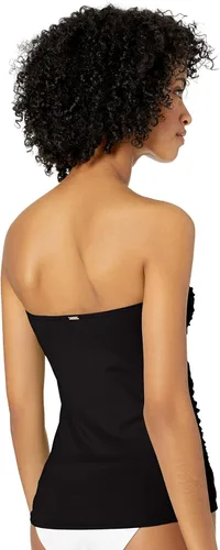 Vista 6 de Anne Cole Top de natación tipo tankini con nudo frontal fruncido para mujer