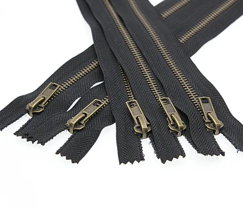 Vista 7 de Leekayer 3# Cremalleras de metal negro 9 pulgadas cierre 9.1 in cremallera de latón para coser jeans artesanías bolsa bolsillo paquete de 6