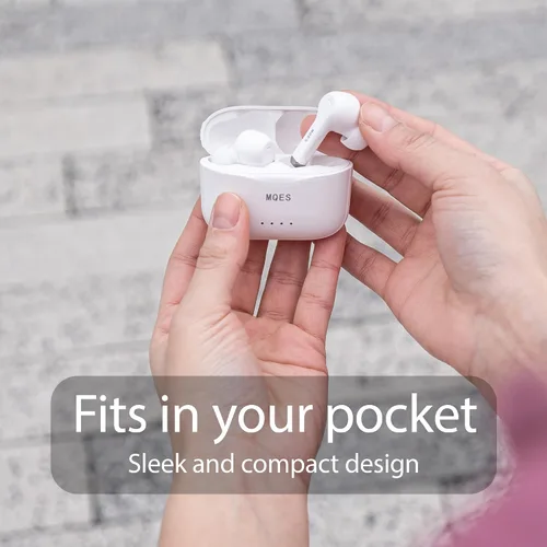 Vista 3 de Auriculares inalámbricos con cancelación activa de ruido, auriculares intrauditivos Bluetooth 5.2, auriculares integrados de 4 mics, control táctil