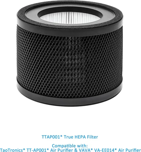 Vista 9 de TT-AP001 - Filtro de repuesto True HEPA, compatible con TaoTronics TT-AP001 y VAVA VA-EE014 purificador de aire, filtro HEPA verdadero H13 y filtro