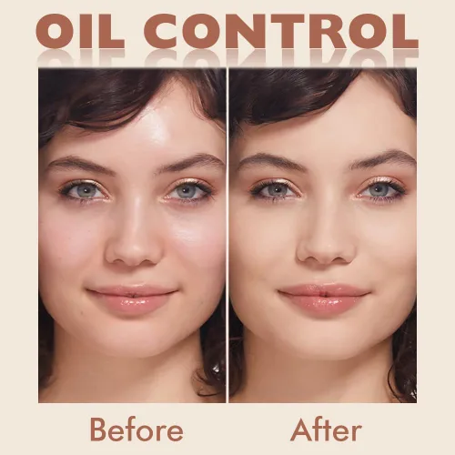 Vista 3 de Polvos compactos de control de aceite para el rostro de Kaely, polvo compacto mate de perfección, maquillaje de acabado duradero a prueba de agua