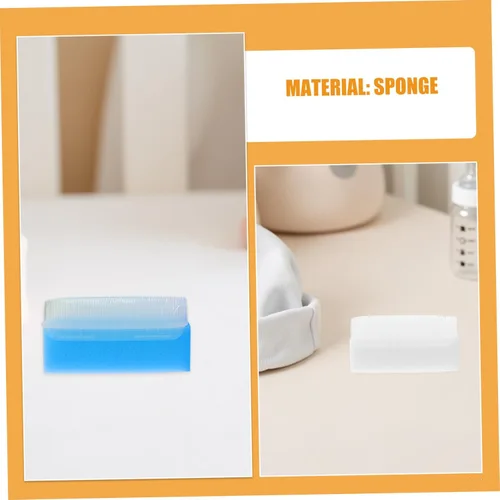 Vista 8 de Juego de 2 cepillos sensoriales para recién nacidos, cepillos de esponja de baño suaves para baby shower, entrenamiento sensorial para masaje suave
