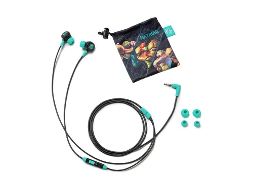 Vista 6 de PowerA Wired Earbuds for Nintendo Switch - Metroid, 3.5 mm, Wired, Officially Licensed