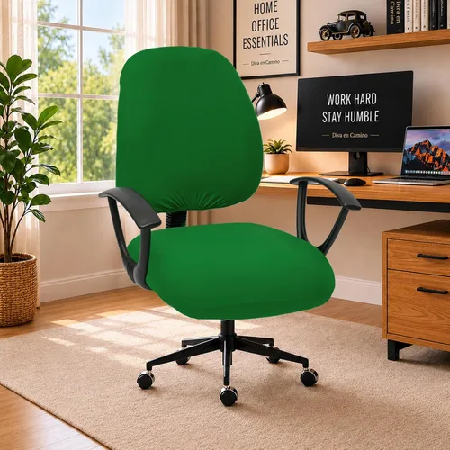Vista 38 de Fundas elásticas resistentes al agua para sillas de computadora - Protectores lavables para respaldo giratorio y asiento para mascotas - Negro