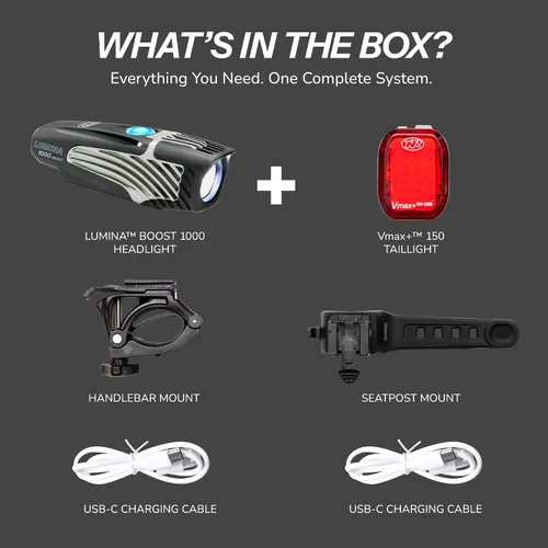 Vista 6 de NiteRider Lumina Boost 1000 - Luz recargable para bicicleta