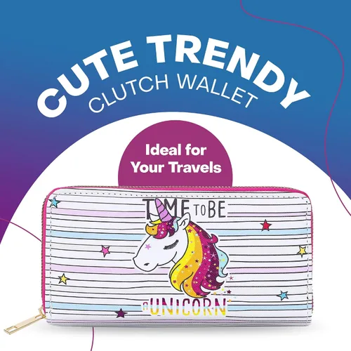 Vista 2 de Rave Envy Billetera para niñas, billetera para niñas, billetera para niños, lindas carteras de moda para mujer, carteras pequeñas de moda para mujer